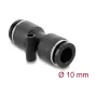Pneumaatiline ühendus DELOCK 10 mm sirge kinnitusavaga, metall/plast, sisekeere, 48 mm