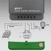 MPPT päikeselaadimiskontroller QOLTEC 53662 temperatuurianduriga