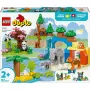 Mänguasjakomplekt LEGO DUPLO Town Wild Animal Families 3-in-1 10446 — 92 osa, alates 2. eluaastast, 200×220×340 mm
