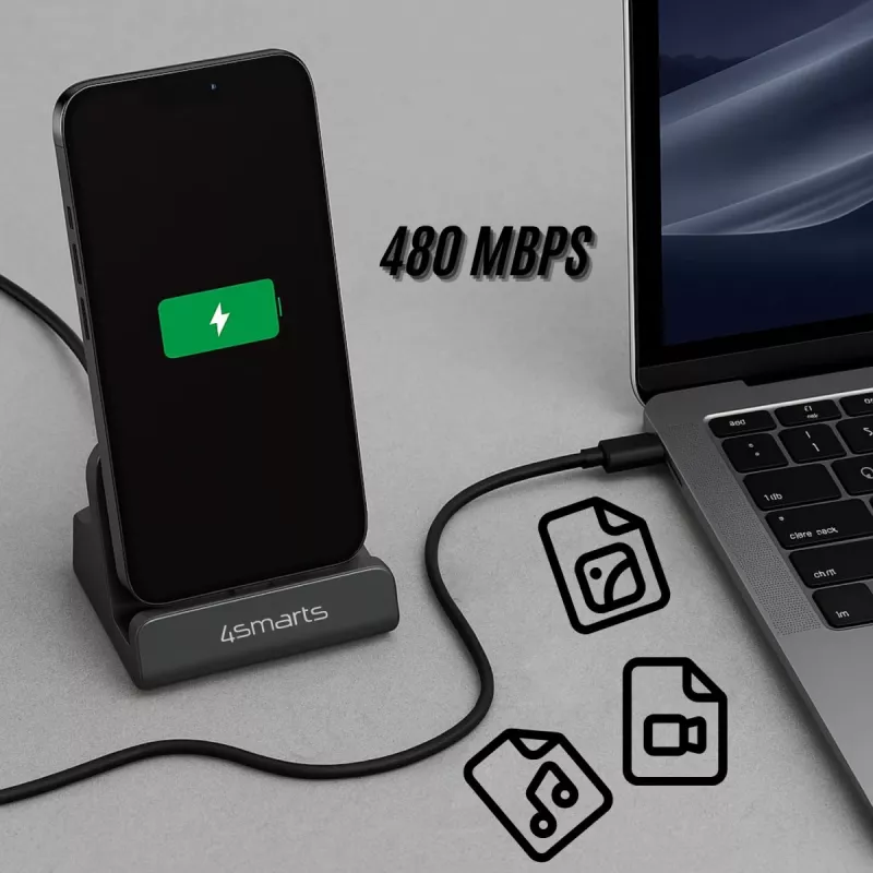 4smarts laadimisdokk VoltDock USB-C 60W hall (541426)