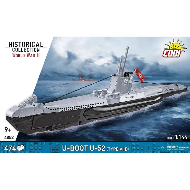 Ehituskomplekt Cobi U-Boot U-52 — 474-osaline mudelikomplekt