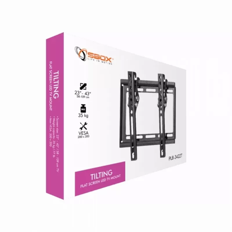 Sbox PLB-3422T Kallutatav lameekraani LED-teleri kinnitus 23-43 35kg