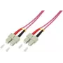 LogiLink - Patch-Cable - SC multi-mode (M) to SC multi-mode (M) - 2,0m - Fiiberoptika - 50/125 mikromeetrit - OM4 - Halogeenivaba - kanarbikulilla (FP4SC02)