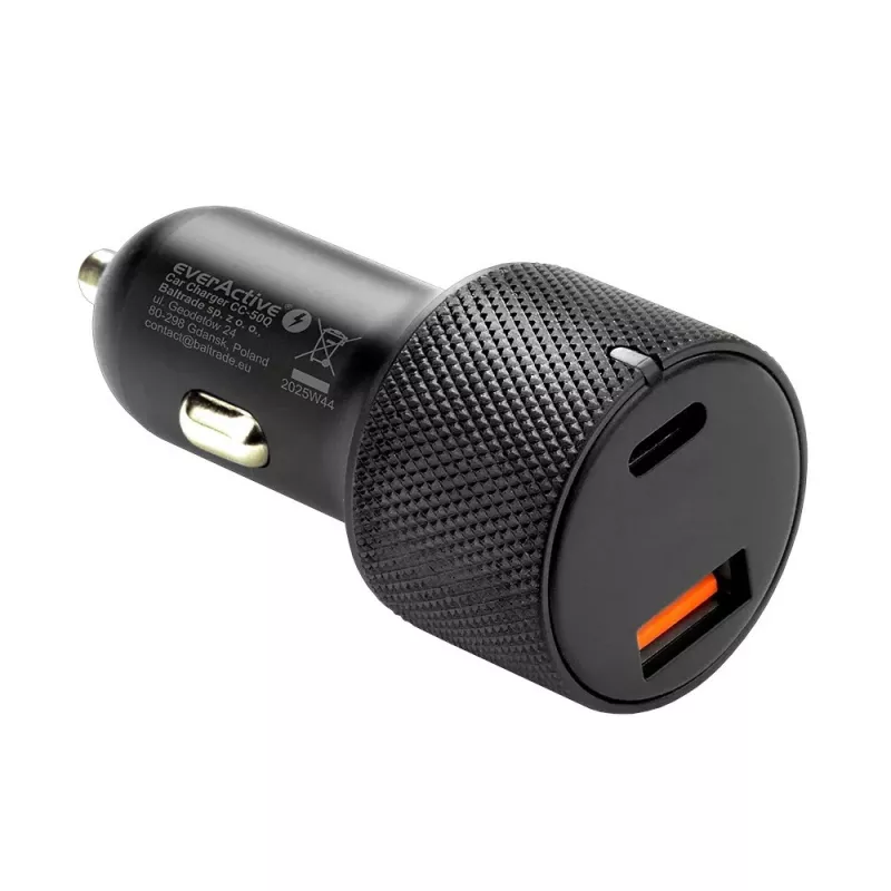 Autolaadija everActive CC-50Q QC3.0 75W Quick Charge 3.0 toega ja USB-portidega