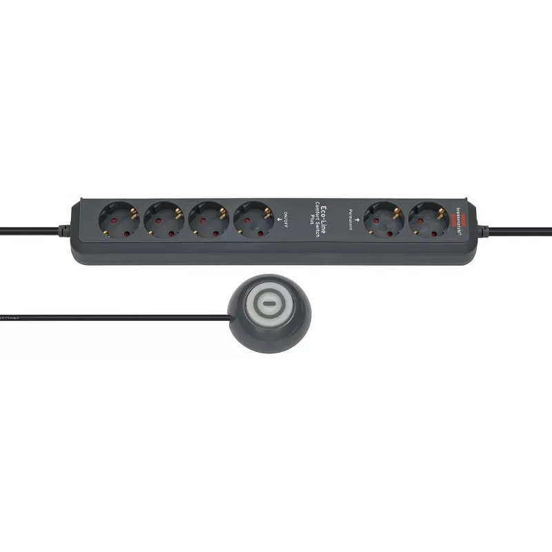 Pikendusjuhe Brennenstuhl Eco-Line Comfort Switch 2m 6 vahelduvvoolupesa