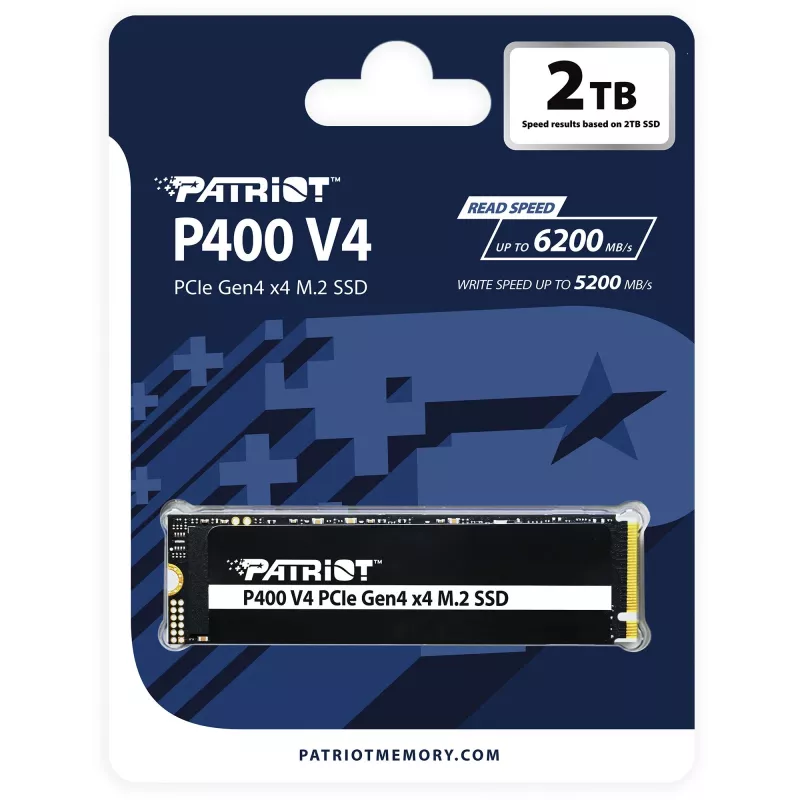 SSD-ketas Patriot 2TB M.2 PCIe Gen4 x4 NVMe 2.0 P400VP2TBM28H