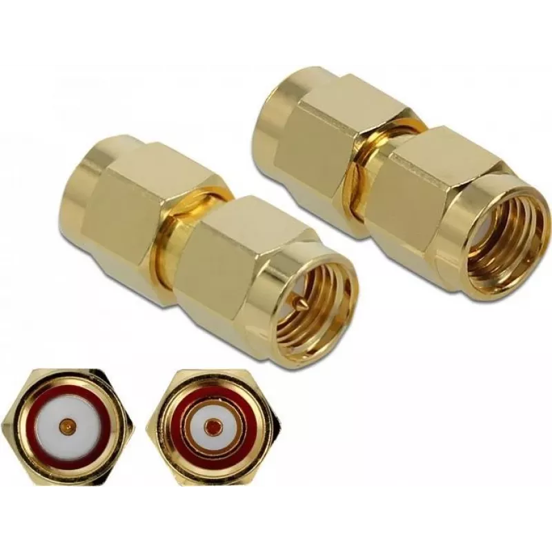 Traatühendus DeLOCK 89971 SMA RP-SMA Kuld