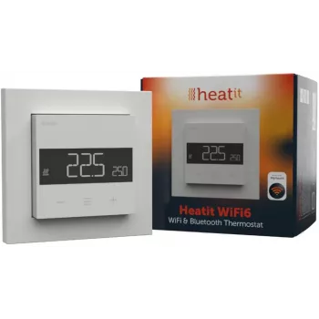 Termostat Heatit WiFi6 Valge RAL 9003 Wi-Fi Termostaat 3600W 16A