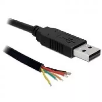 Jadakaabel DeLOCK 83116 USB Type-A DB-9 Must 1,8 m