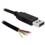 Jadakaabel DeLOCK 83116 USB Type-A DB-9 Must 1,8 m