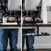 Lauaalune kaablikorraldaja MACLEAN MC-105 B, terasest, reguleeritav, sobib laua paksusele 0,5–50 mm, max koormus 5 kg, must