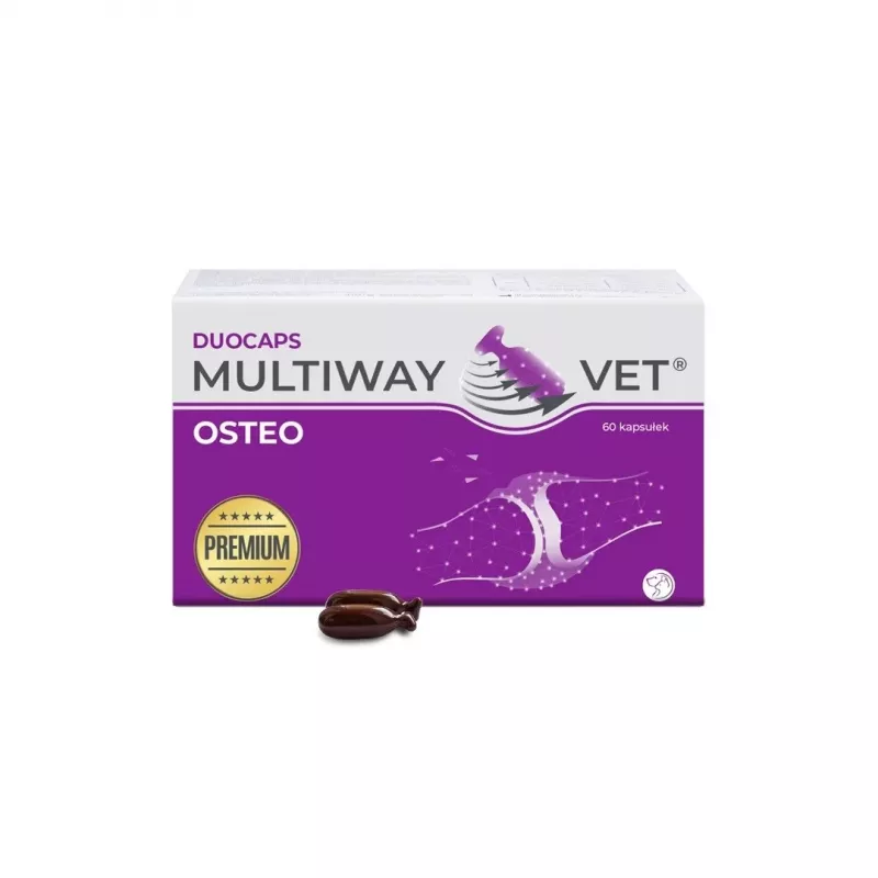 Pehmekapslid JM Sante Multiway Vet Duocaps Osteo — liigeste tugi täiskasvanud koertele ja kassidele, 150 g pakend
