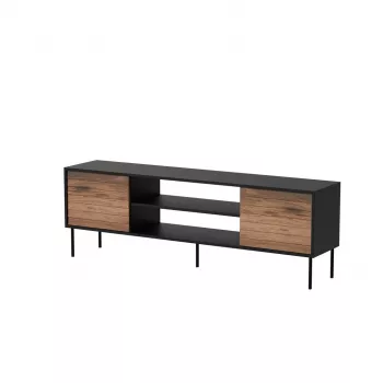 TV kapp cama meble EF CORTINA 180×40×60 cm, pealmine must, raam pähkel
