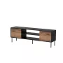 TV kapp cama meble EF CORTINA 180×40×60 cm, pealmine must, raam pähkel