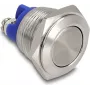 Delock Drucktaster zum Einbau 16mm 2 x Schraubklemme Taster flach (22036)