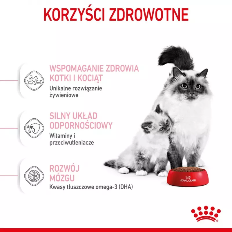 Kuiv kassitoit Royal Canin Mother & Babycat 2 kg — kana, tiinetele, imetavatele emakassidele ja kassipoegadele (Junior)