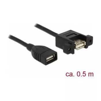 USB-kaabel DeLOCK 85459 USB 2.0 0,5 m Must