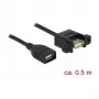 USB-kaabel DeLOCK 85459 USB 2.0 0,5 m Must