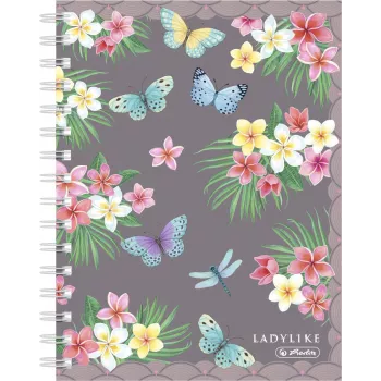 Märkmik Herlitz Ladylike Butterflies A5 100 lehte Hall Mitmevärviline