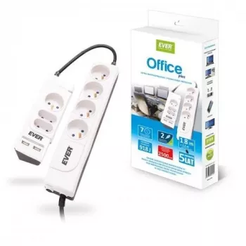 OFFICE PLUS 7 PISTIKUPESA 250 V valge (T/LZ06-OFP018/0000) - Ever