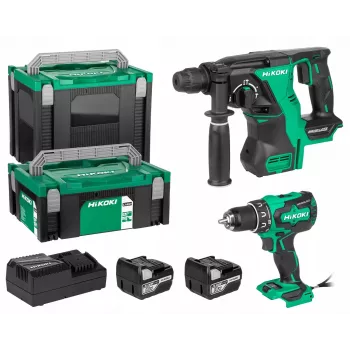 Kruvikeeraja Hikoki akukomplekt 18V DS18DBS+DH18DBL koos 2x5Ah akudega