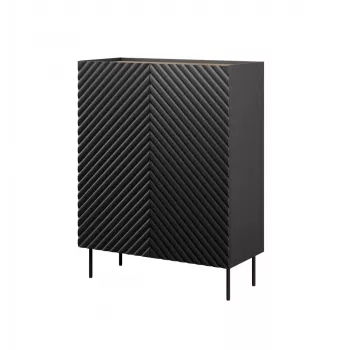 Riiulisüsteem cama meble ONDA 2D2SZ raamaturiiul 98×45×127 cm must