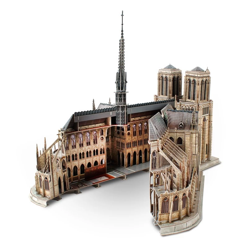 3D pusle CubicFun Notre Dame, 293 tk, katedraali makett