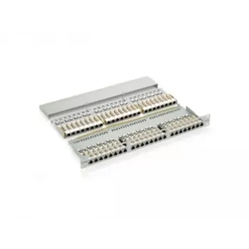 Equip 48-portine Cat.6 varjestatud paigalduspaneel, must, RJ-45, kuldne, Cat6, riiulipaigaldus, 1U, must