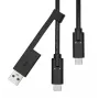 USB-A–USB-C kaabel ProXtend USBCWA-001 1 m, must, 0,06 kg