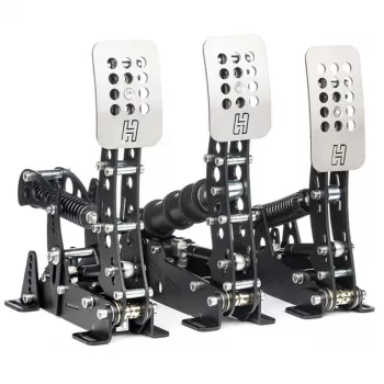 Heusinkveld Ultimate+ 3 Pedal Set must — otseajamiga sim-võidusõidupedaalide komplekt, 3 pedaali