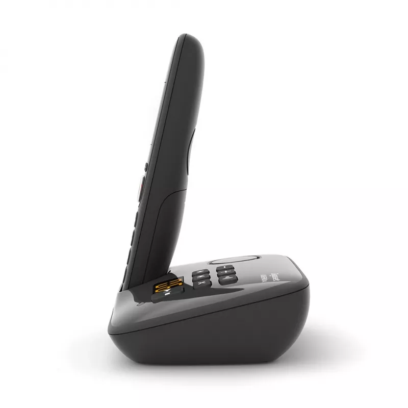 Gigaset AS690A analoog/DECT telefon, helistaja ID, must