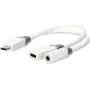 Nedis USB-C™ adapter | USB 2.0 | USB-C™ pistik USB-C™ pesa / 3,5 mm pesa | 0,10 m | Ümmargune | Kullatud | PVC | Valge | Karp
