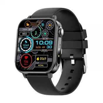 Smartwatch Colmi P80 must — randmel kantav, värvilise ekraaniga, tervise- ja aktiivsuse jälgimine