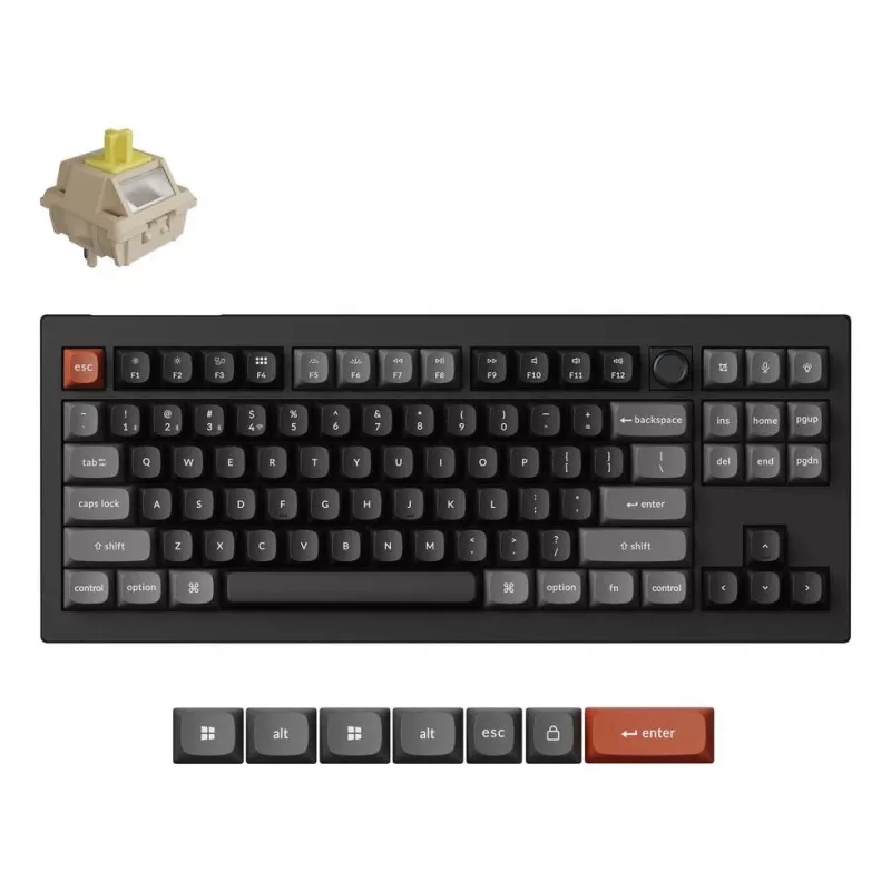 Mehaaniline klaviatuur Keychron V3 Ultra 8K — Juhtmega ja Bluetooth, QWERTY paigutus, RGB LED, Must