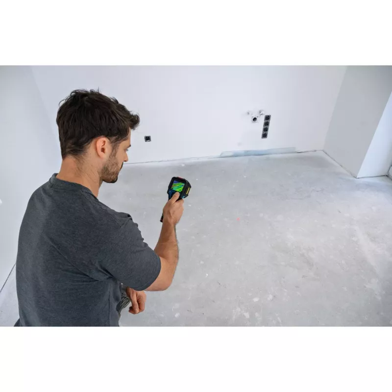 juhtmeta termokaamera GTC 12V-450-13 Professional, termodetektor Sinine/must, ilma aku ja laadijata, tööriistakotis