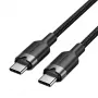 USB-C andme- ja laadimiskaabel Vention TRDBH, 2 m, USB 2.0, 60 W PD, 3 A, 480 Mbit/s, must