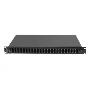 Patch panel 1U Lanberg FOP1-24SD-LQB terasest must riiulile paigaldatav