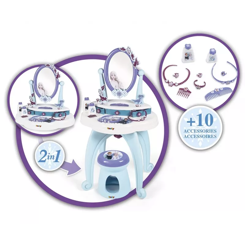Smoby Frozen 2-in-1 juuksurilaud sinine lilla 3-6 aastat
