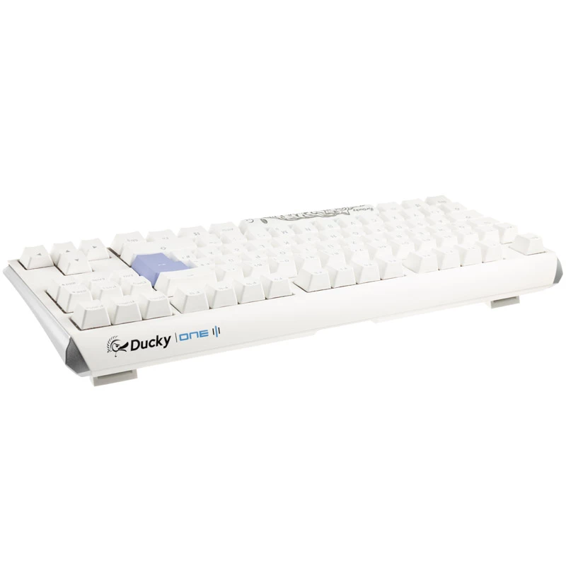 Ducky One 3 Classic Pure Valge TKL mänguriklaviatuur RGB LED - MX-Brown klaviatuur USB Saksa valge (DKON2187ST-BDEPDPWWWSC1)