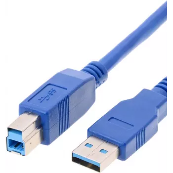 USB-kaabel Helos 014683 USB 3.2 Gen 1 3m USB A USB B sinine
