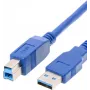 USB-kaabel Helos 014683 USB 3.2 Gen 1 3m USB A USB B sinine
