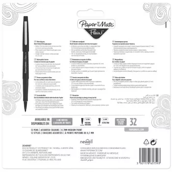 Felt Pen Medium Papermate Flair 12 tk