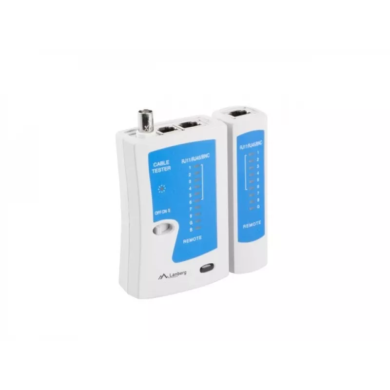 Lanberg NT-0401 võrgukaabli tester UTP/STP kaabli tester sinine, valge