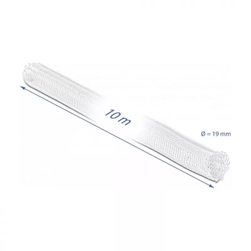 Punutud kaitsesukad DeLOCK 20819 10 m x 19 mm valge