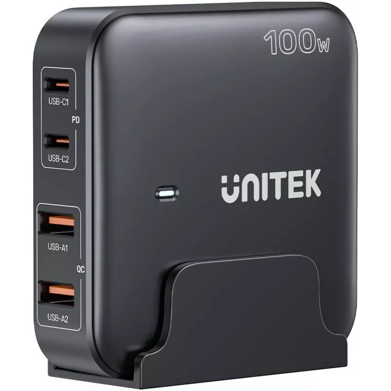 Uniteki lauaadapter P1229ABK01-EU 100W 2× USB-A ja 2× USB-C-ga