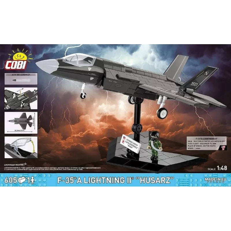 Ehituskomplekt Cobi F-35A Lightning II — 605 tk, mõõtkavas mudel