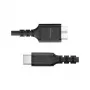 USB-kaabel MediaRange MRCS257 0,5 m — Micro-USB B to USB-C, USB 3.2 Gen 1 (5 Gbit/s), must