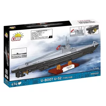 Ehituskomplekt Cobi U-Boot U-52 — 474-osaline mudelikomplekt
