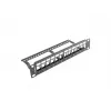 Rack'i pimepaneel LANBERG PPKS-9112-B, 12-pordine, 1U, metall, hall, 254×44.5×99.3 mm