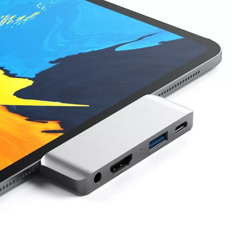 Satechi alumiiniumist USB-C jaotur iPad Pro jaoks, hõbedane